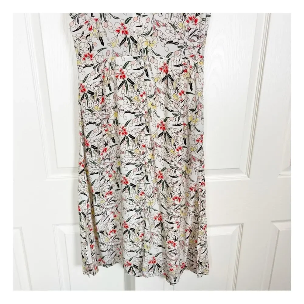 & Other Stories Floral Button Front Midi Dress Cottagecore Boho Sz 8 - Picture 3 of 10
